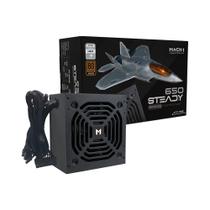 Fonte MACH1 Steady, 650W, 80 Plus Bronze, PFC Ativo, Preto - 650Steady