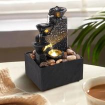Fonte Mesa Cachoeira Decorativa Com Led E Pedras Relaxante Fonte Mesa Cachoeira Decorativa Com Led E Pedras Relaxante
