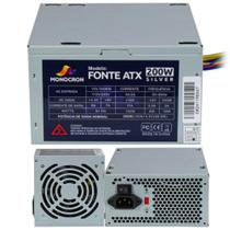 Fonte Monocron Office Silver 200W ATX Operação Silenciosa Com 5 Conectores Tipo Não Modular Bivolt 110-220 Fonte Monocron Office Silver 200W ATX Operação Silenciosa Com 5 Conectores Tipo Não Modular Bivolt 110-220