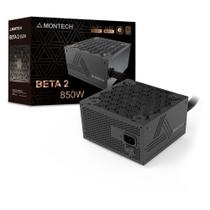 Fonte Montech Beta 2, 850W, Preto - BETA2850W Fonte Montech Beta 2, 850W, Preto - BETA2850W