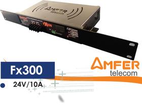 Fonte nobreak amfer telecom 24v-10a fx300 com suporte rack