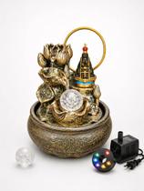 Fonte Nossa Senhora Aparecida Artesanal Dourada LED 20cm Resina Paz e Proteção Fonte Nossa Senhora Aparecida Artesanal Dourada LED 20cm Resina Paz e Proteção