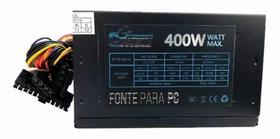 Fonte Para Pc Atx 20+4 Pinos 400W Bivolt Com Cabo De 1 Metro