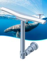 Fonte para piscina POOLHACKER Whale Tail com jato ajustável, cinza