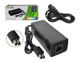 Fonte Para Xbox 360 Slim 2 Pinos Bivolt Cabo De Energia Biv