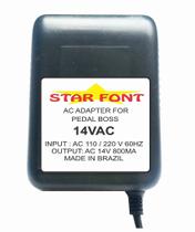 Fonte Pedal Pedaleira Roland Boss ME-6 14VAC 800mA - Fonte de Alimentação Fonte Pedal Pedaleira Roland Boss ME-6 14VAC 800mA - Fonte de Alimentação