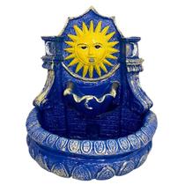 Fonte Queda D' Água Cascata Sol E Lua 25cm Resina