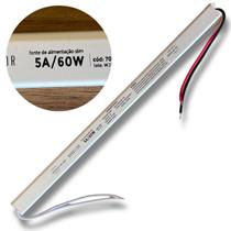 Fonte Slim 5A 60W Nordecor - Ref. 7017 - Fita LED - 31,2cm