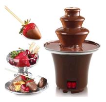Fonte Torre Cascata Mini Fondue Chocolate 3 Camadas 110v Cor Marrom