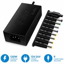 Fonte Universal Bivolt Notebook Laptop 120W Com 9 Conectores 12v 24v Compativel Com Diversas Marcas Fonte Universal Bivolt Notebook Laptop 120W Com 9 Conectores 12v 24v Compativel Com Diversas Marcas