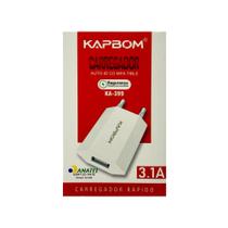 Fonte USB Para Carregamento Tomada 3.1A Kapbom KA-399