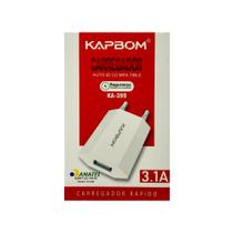 Fonte USB Para Carregamento Tomada 3.1A Kapbom KA-399 Fonte USB Para Carregamento Tomada 3.1A Kapbom KA-399