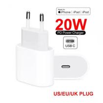 Fonte USB Tipo-C 20W Turbo compativel iPhone/iPad SE 8 X XR XS 11 12 13 14 15 Pro Max