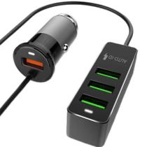 Fonte veicular 4usb c/ quick charge shinka sh-c60