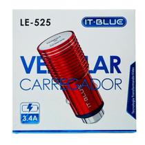 Fonte Veicular Duas Entradas USB 3.4A It Blue LE-525 Fonte Veicular Duas Entradas USB 3.4A It Blue LE-525