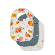 Food Bib Little Unicorn Premium Classic, pacote com 3 unidades ajustáveis Food Bib Little Unicorn Premium Classic, pacote com 3 unidades ajustáveis