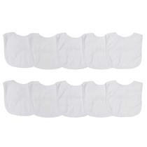 Food Bib Neat Solutions, 2 camadas, malha Terry White, pacote com 10 Food Bib Neat Solutions, 2 camadas, malha Terry White, pacote com 10