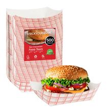 Food Boats Stock Your Home Paper, 3 libras de vermelho e branco (pacote com 500)