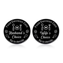 Food Decision Coin em aço inoxidável para casais Food Decision Coin em aço inoxidável para casais