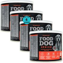 Food dog senior 100g nutrição para cães idosos kit com 4