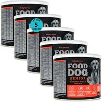 Food dog senior 100g nutrição para cães idosos kit com 5