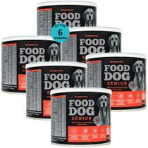 Food dog senior 100g nutrição para cães idosos kit com 6