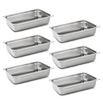 Food Pan Aplancee, panelas de hotel em tamanho real, 10 cm de profundidade, pacote com 6