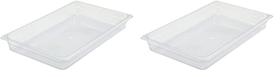 Food Pan Winco Full Size em policarbonato de 2,5 polegadas, pacote com 2 Food Pan Winco Full Size em policarbonato de 2,5 polegadas, pacote com 2