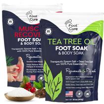 Foot Soak Tea Tree Oil and Muscle com sais de Epsom, pacote com 2 unidades nos EUA Foot Soak Tea Tree Oil and Muscle com sais de Epsom, pacote com 2 unidades nos EUA
