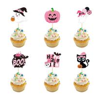 Foowztao Enfeites para Cupcake de Halloween 24 unidades Fantasminha Rosa Foowztao Enfeites para Cupcake de Halloween 24 unidades Fantasminha Rosa