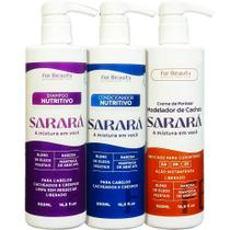 For Beauty Sarará - Kit Nutritivo Modelador de Cachos 2A 2B 2C Trio (3 Produtos)