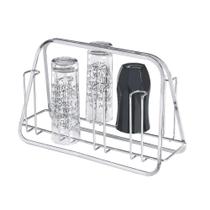 (FORA DE LINHA) Suporte para 8 copos cromado laminado Cód. 5196 - Mm Passerini Ltda