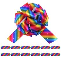 FORBINBO, 2 peças, arcos de presente gigantes arco-íris de 30 cm, brilhantes