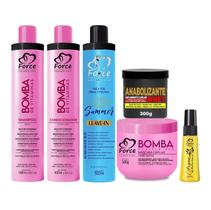 Force Cosméticos Kit Bomba de Vitaminas Manutenção Capilar Nutrição intensiva 6 itens