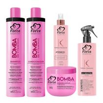 Force Cosméticos Kit Bomba de Vitaminas Turbo do Crescimento 5 itens