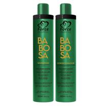 Force Cosméticos Kit Shampoo e Condicionador Babosa de Hidratação Profunda 500ml