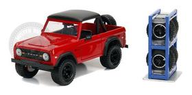 Ford Bronco 1973 Vermelho C/ Jogo Rodas Extras Jada 1/24