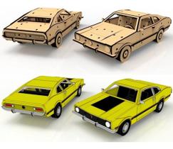Ford Maverick 1975 . Quebra Cabeça 3d. Miniatura Em Mdf Crú - TALHARTE