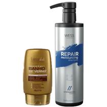 Forever Leave-in de Verniz 140g + Wess Shampoo Repair 500ml