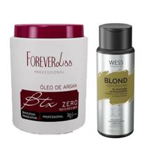 Forever Liss Botox Argan 900g + Wess Blond Cond. 250ml