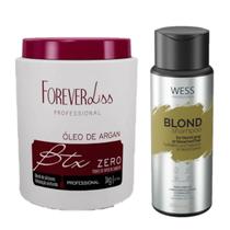 Forever Liss Botox Argan 900g + Wess Blond Shampoo 250ml