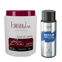 Forever Liss Botox Argan 900g + Wess Shampoo Repair 250ml