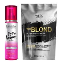 Forever Liss Bye Bye Liso Magico + Wess Pó Descolorante 500g