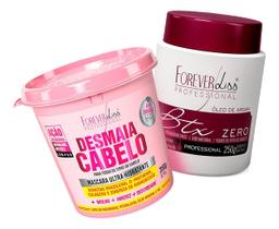 Forever Liss Desmaia Cabelo 350G + Botox Argan 0% Formol