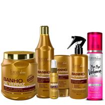 Forever Liss Kit Banho De Verniz Másc 1kg e Bye Bye Volume