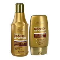 Forever Liss Kit Banho De Verniz Shampoo 300ml, Leave-In 140g