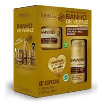Forever Liss Kit Banho de Verniz Shampoo 300ml + Máscara 250g