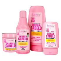Forever Liss Kit Desmaia Cabelo Shampoo 300ml, Condicionador 300g, Máscara Ultra Hidratante 350g, Leave-In 5 Em 1 140g