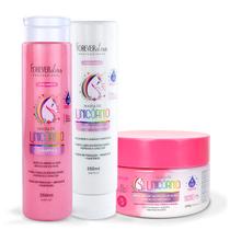 Forever Liss Shampoo, Condicionador, Máscara Magia Unicórnio
