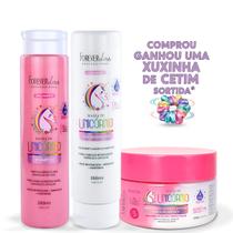 Forever Liss Shampoo, Condicionador, Máscara Magia Unicórnio